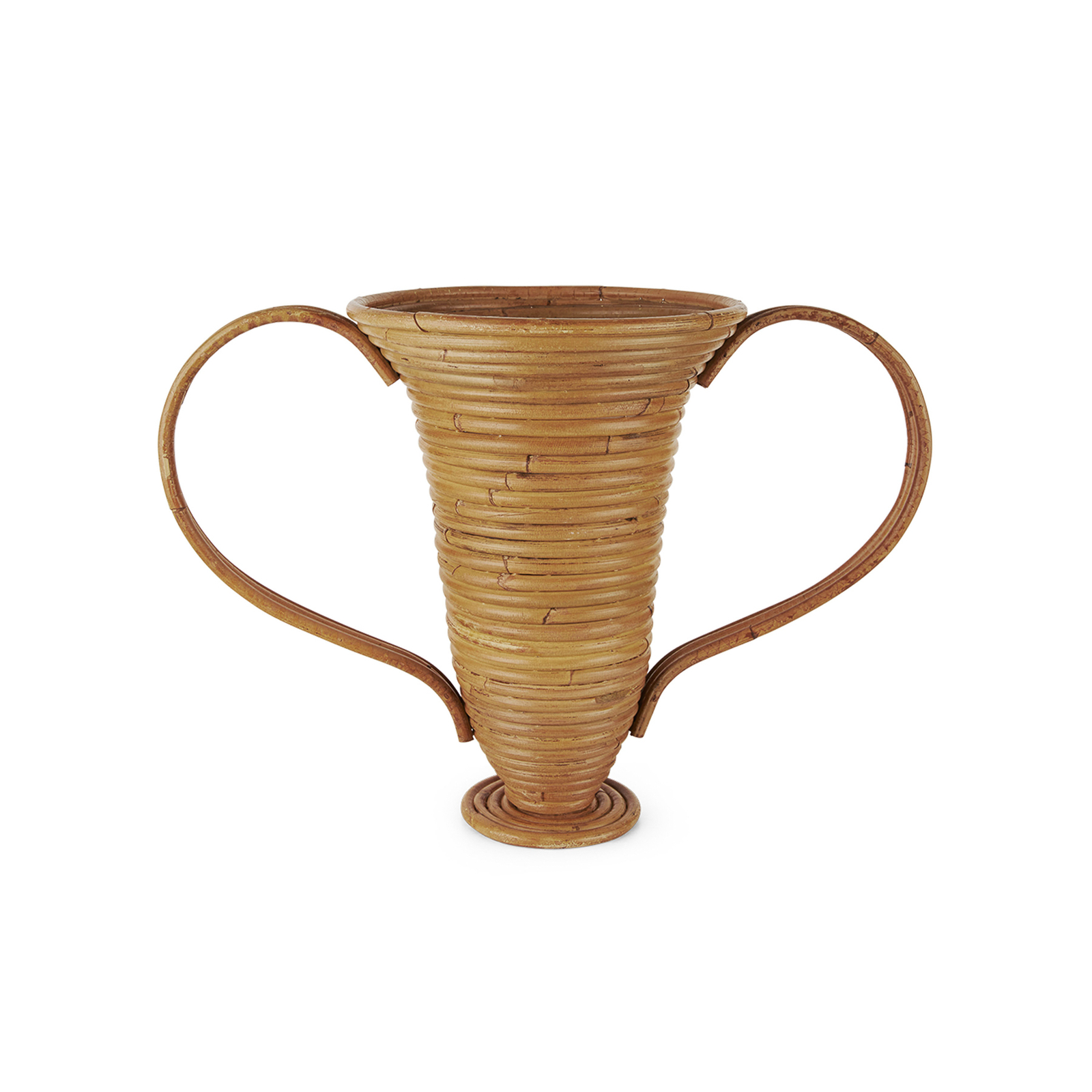 ferm LIVING Vaza Amphora, rattan, țesută, înălțime 30 cm