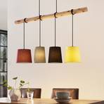 Lindby Moscow hanging light, colourful lampshades
