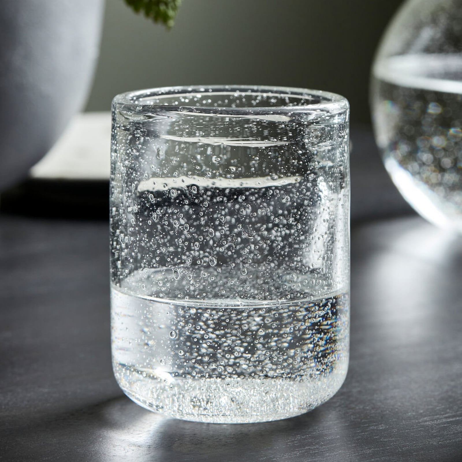 HDRich Bicchiere da acqua, 11x10 cm, vetro a bolle, set da 4 pezzi - House