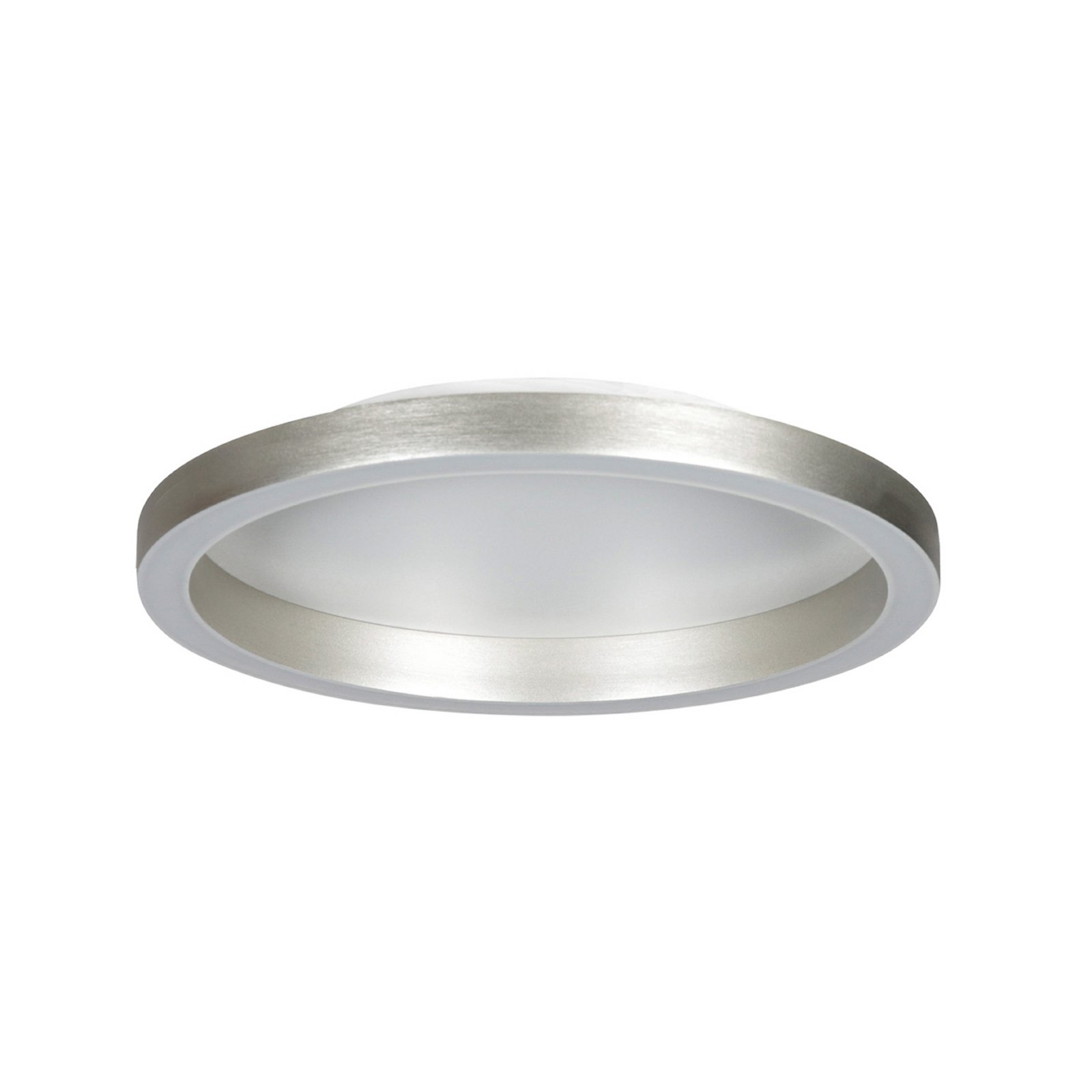 LED-taklampe Ringlux, stålgrå, Ø 40 cm, metall, 2700 K