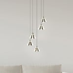 LED-Hängelampe Romeo, Ø 28 cm, nickelfarben, Metall, 5-flg.