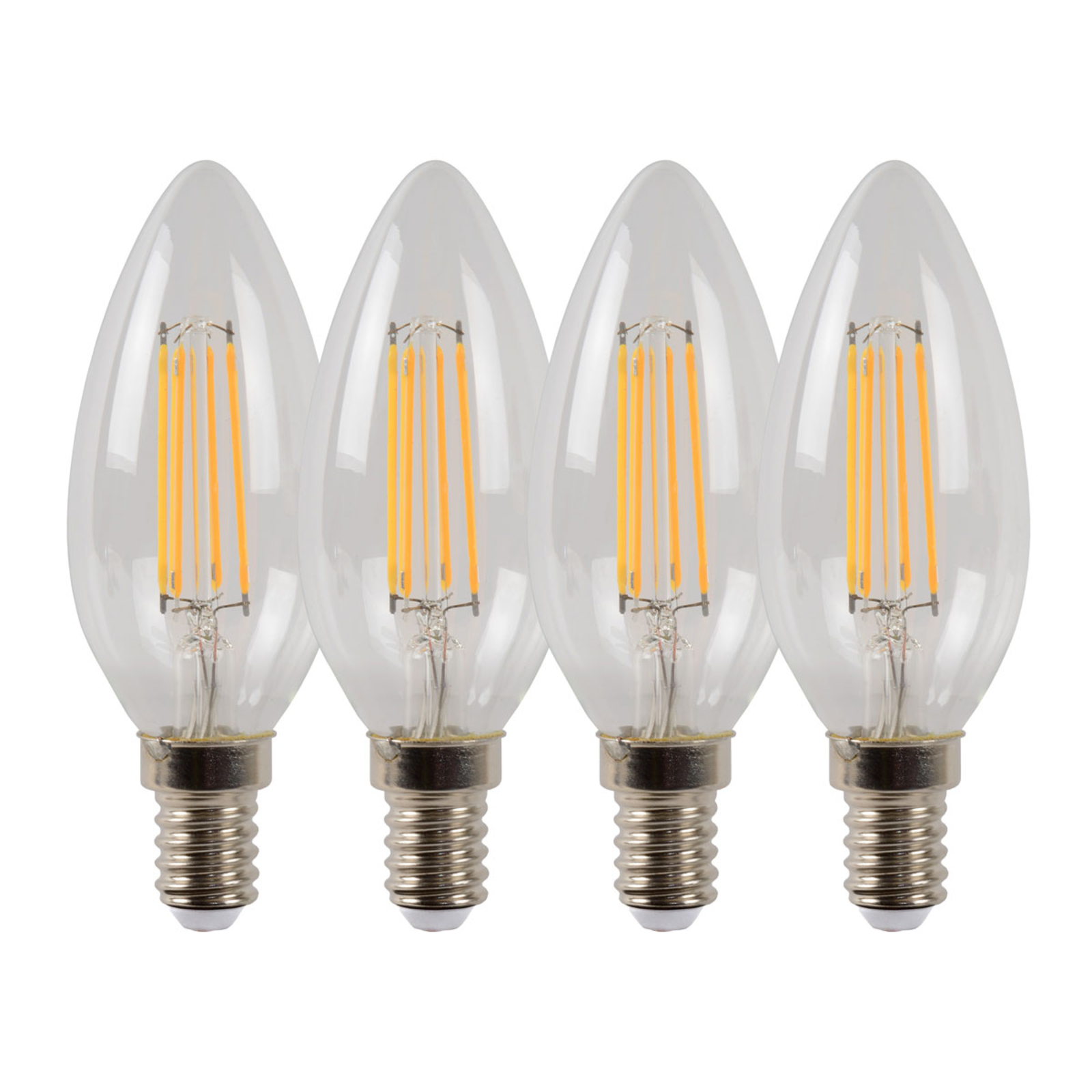 LED-Kerzenlampe E14 4W 2700K dimmbar 4er-Set