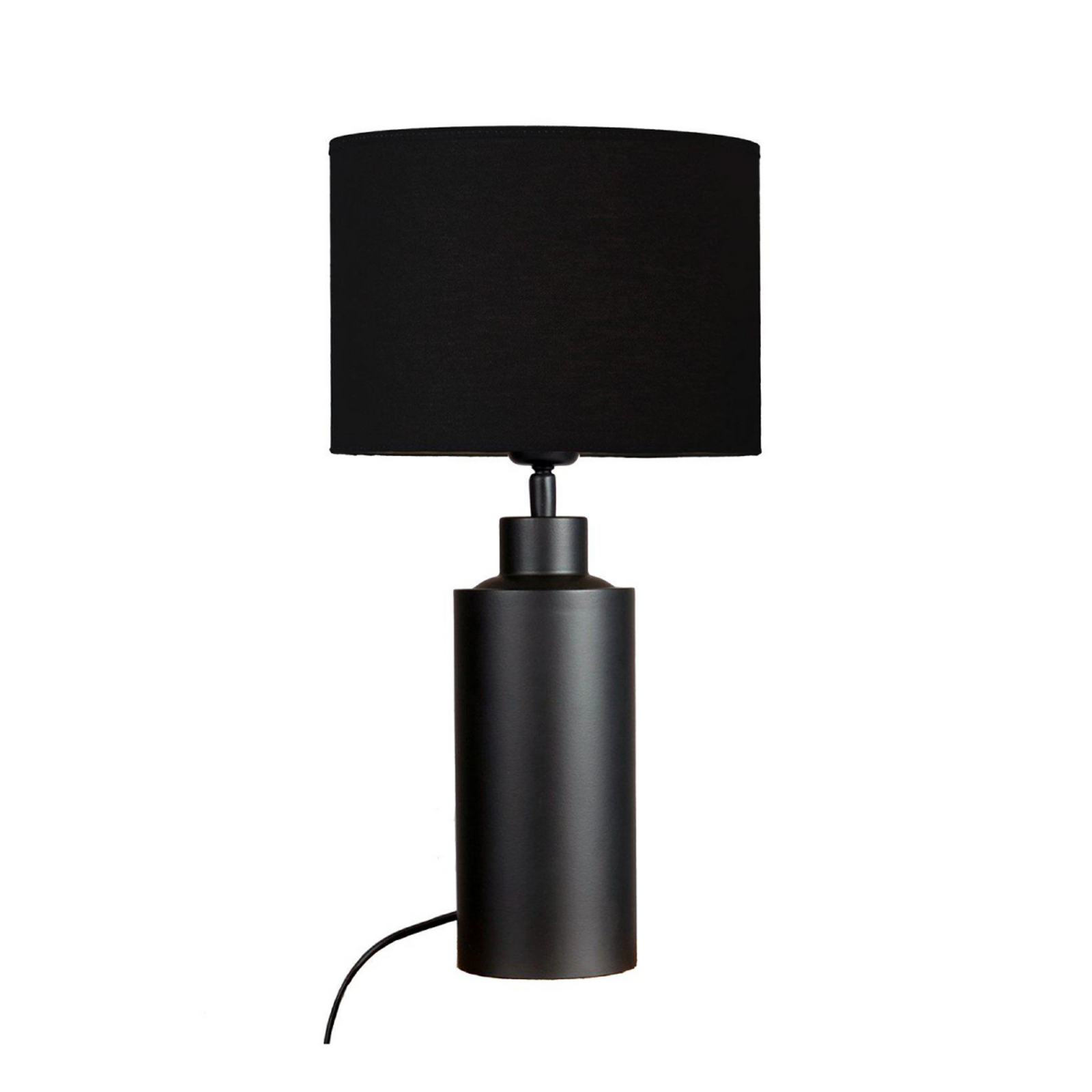 PR Home Stolní lampa Solo, černá/černá, výška 55 cm, látka