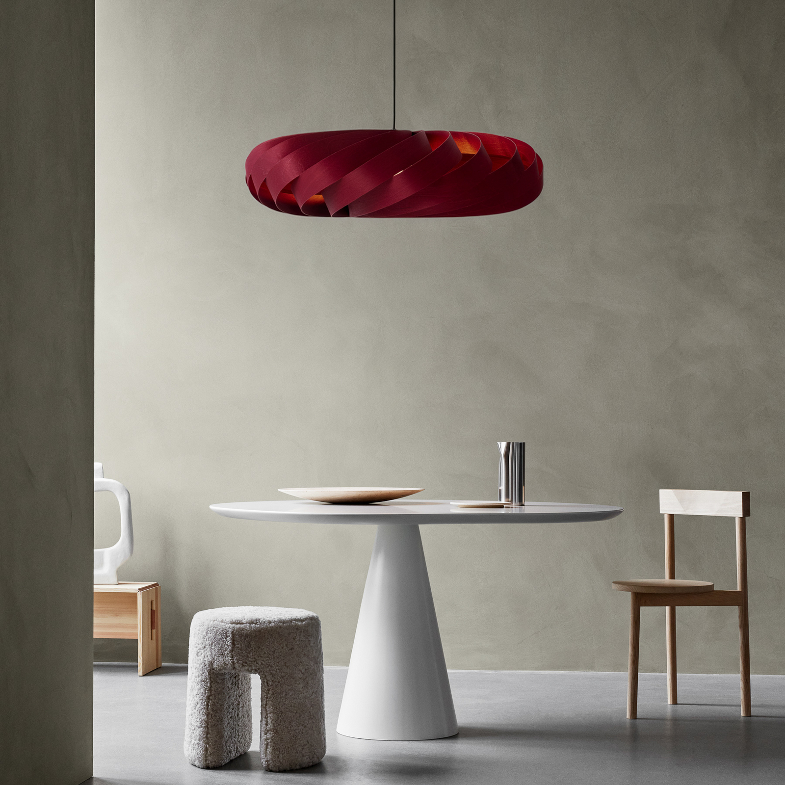 TR5 Lustră Pendul Ø100 Birch Red - Tom Rossau