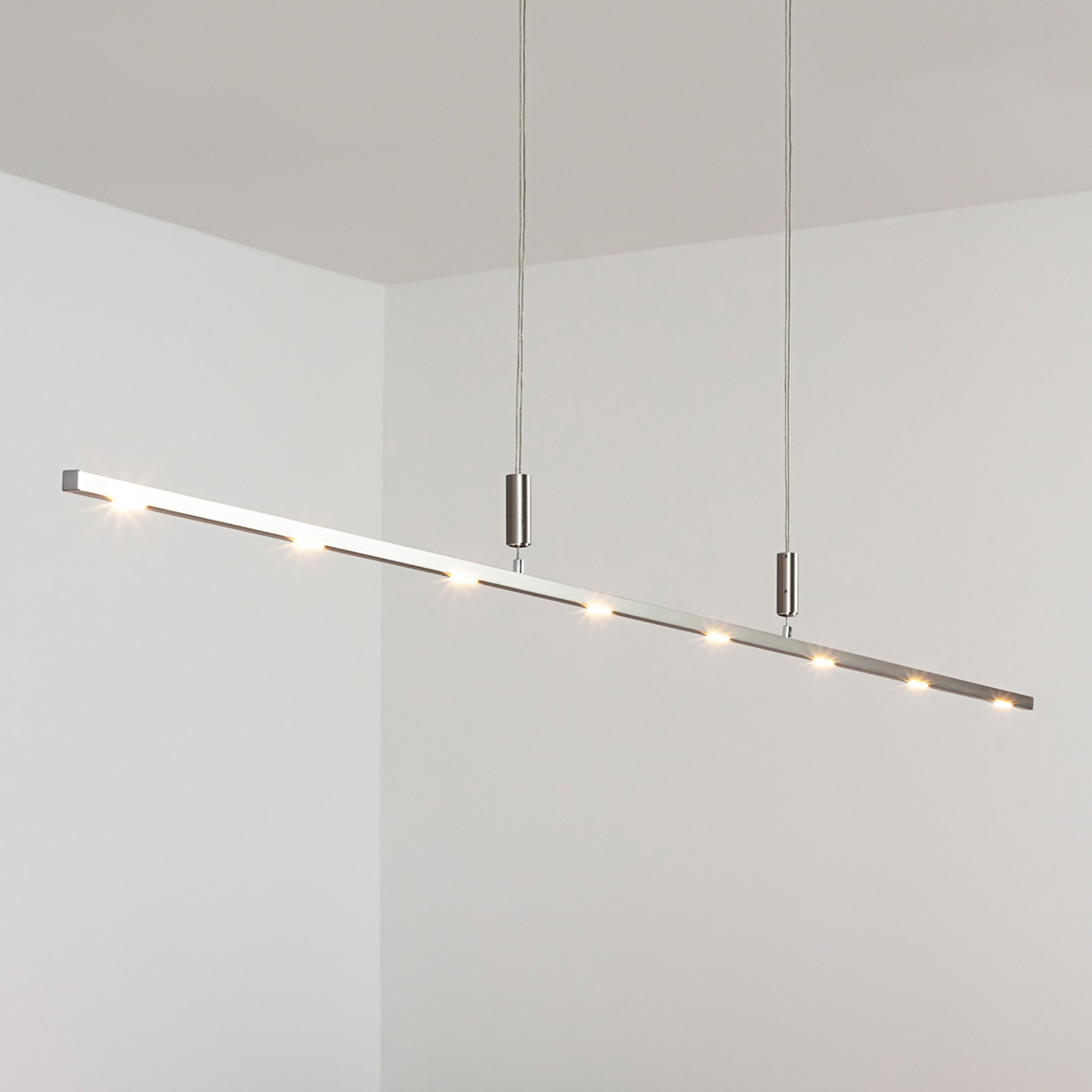 Quitani LED závěsné světlo Tolu, délka 180 cm, stmívatelné
