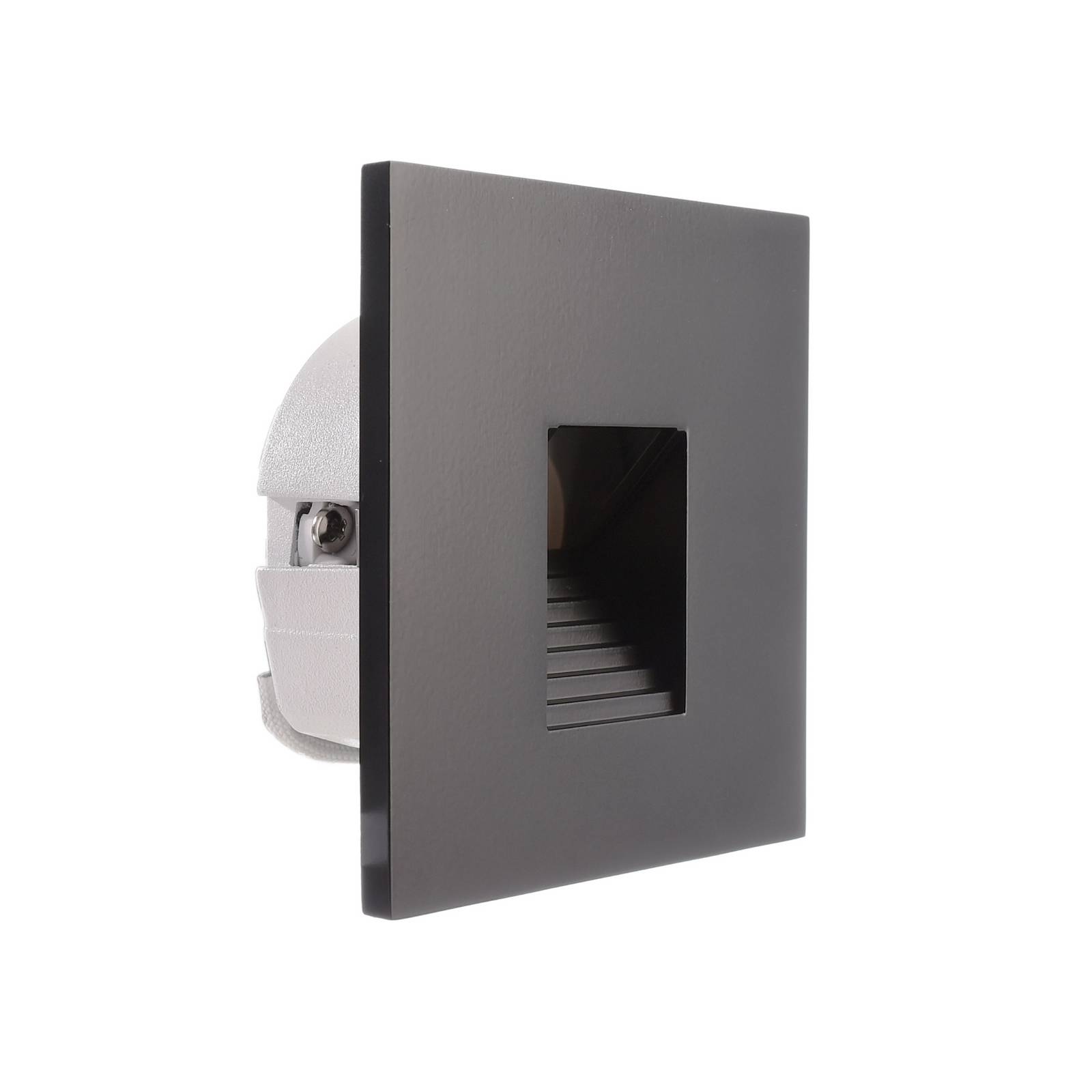 LED-Wandeinbaulampe SET Alwaid schwarz 8 x 8 cm Stufe 2.700K