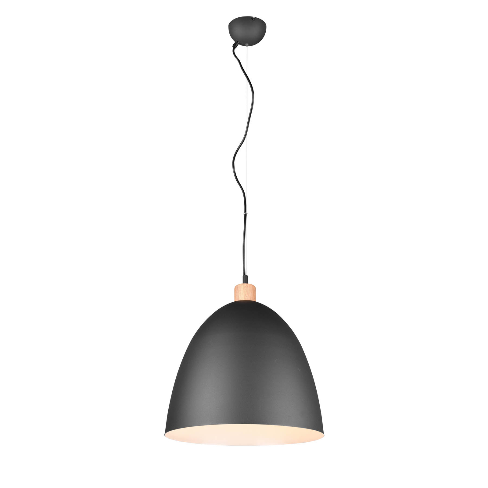 Hanglamp Jagger, 1-lamp, Ø 40 cm, zwart