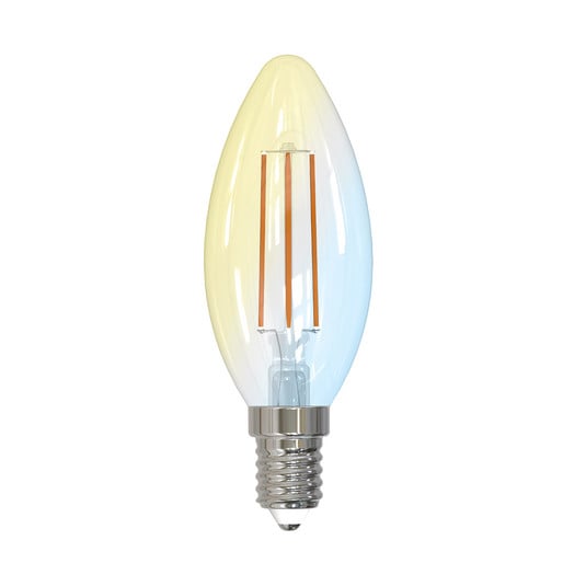 LUUMR Bombilla vela LED inteligente transparente E14 4,2W Tuya WLAN CCT