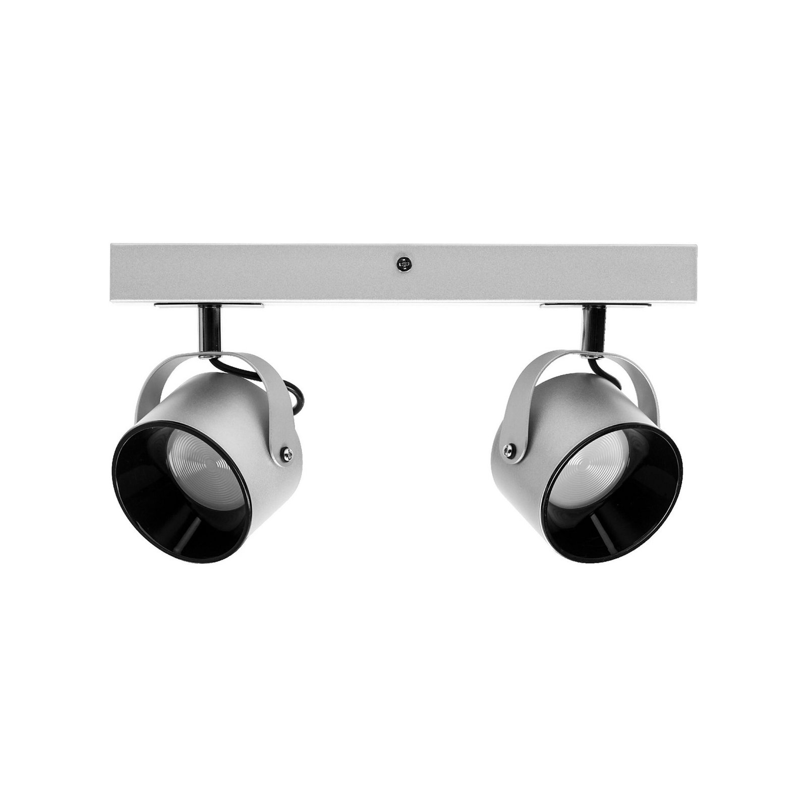 OSRAM LED ceiling light Jupiter, 2-bulb, silver, metal