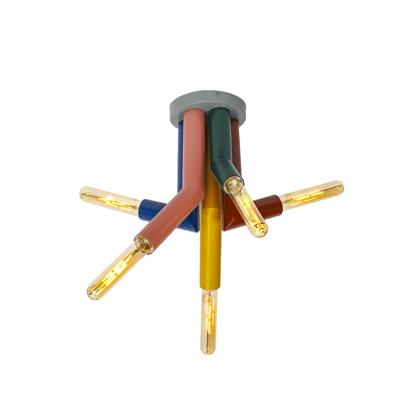 Candeeiro de teto OSRAM Decor Straw, 5 lâmpadas, aço, colorida, E27