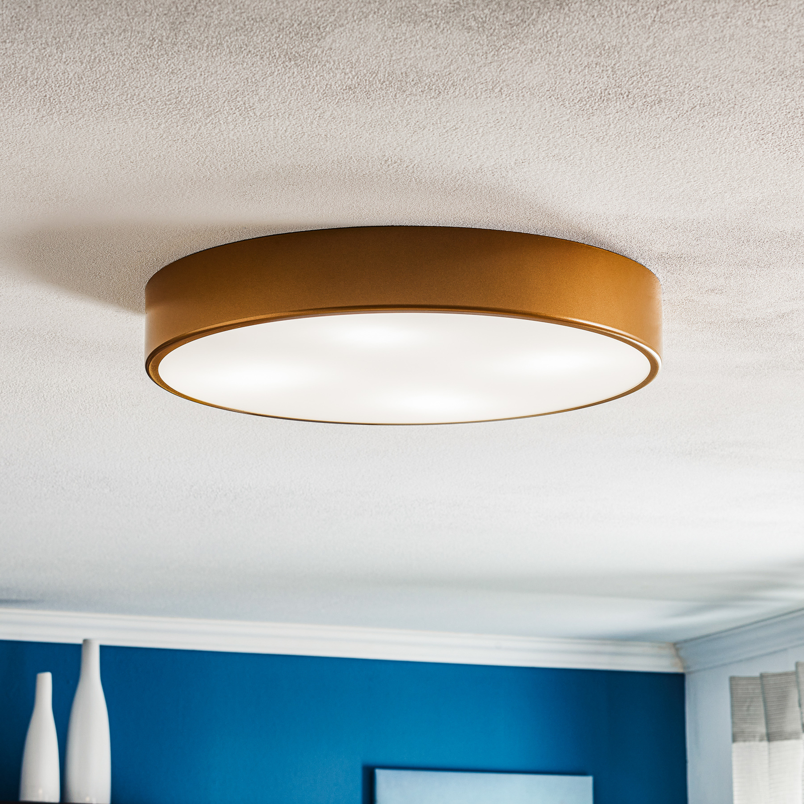 Deckenlampe Cleo 500, Sensor, Ø 50cm gold