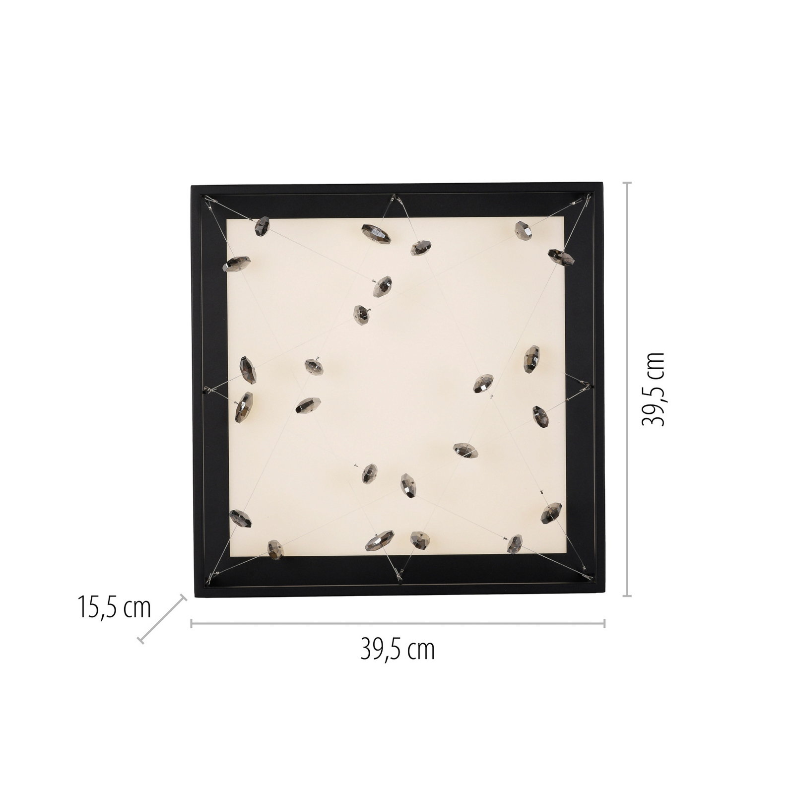 LED lubų šviestuvas „SKINA“, juodos spalvos, 40 cm, CCT, su nuotolinio valdymo LED lubų šviestuvas „SKINA“, juodos spalvos, 40 cm, CCT, su nuotolinio valdymo