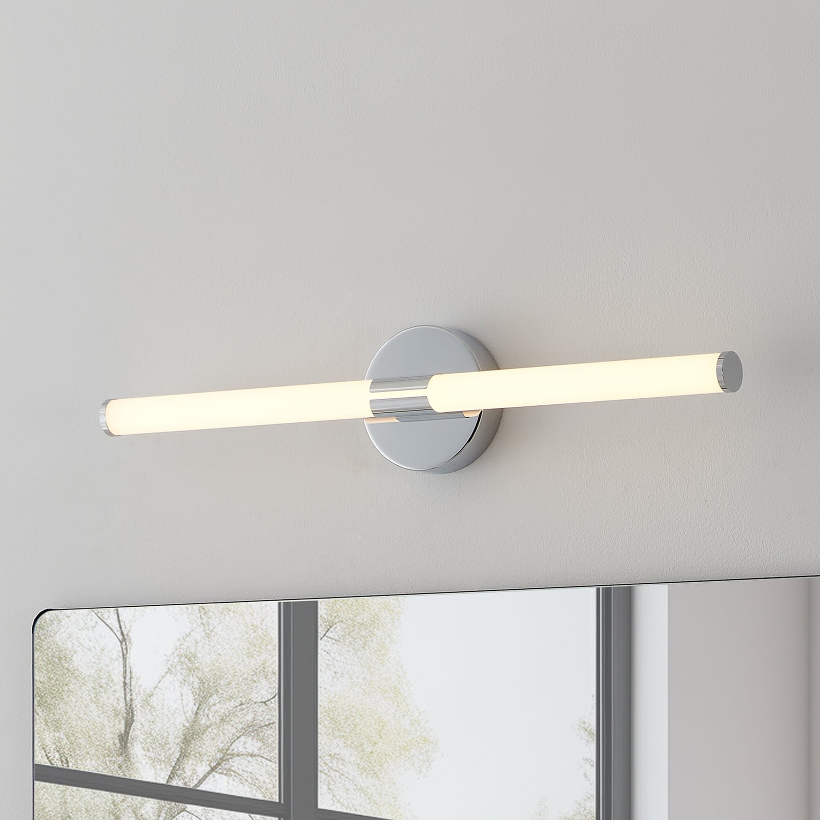 EGLO Aplică de perete Ramola culoare crom lățime 60 cm IP44 CCT - Baie - Modern - crom alb satinat - Metal