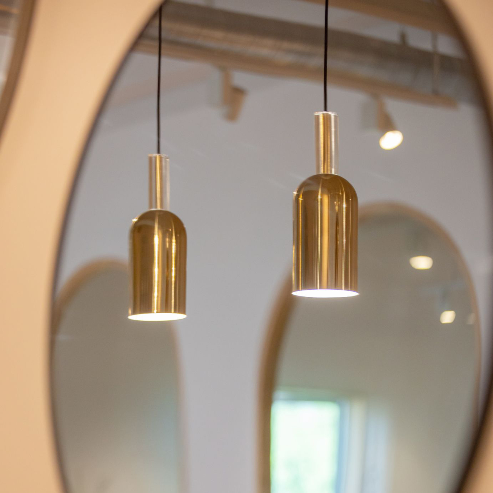 AYTM Luceo pakabinamas šviestuvas, cilindras, aukso spalvos, Ø 12 cm