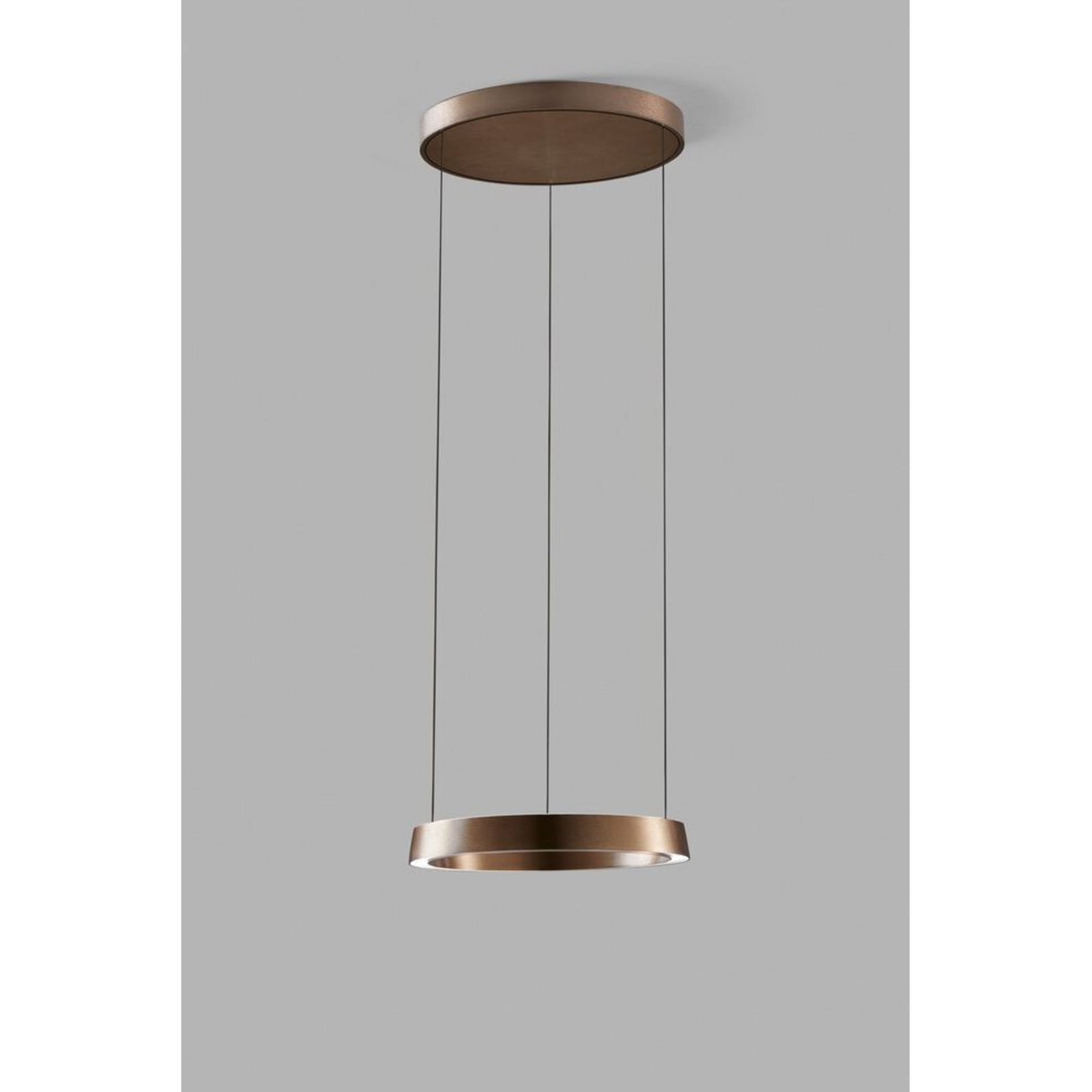 Edge Round Pendel Ø500 Rose Gold LIGHT-POINT - Stue - Design - Aluminium - Ring
