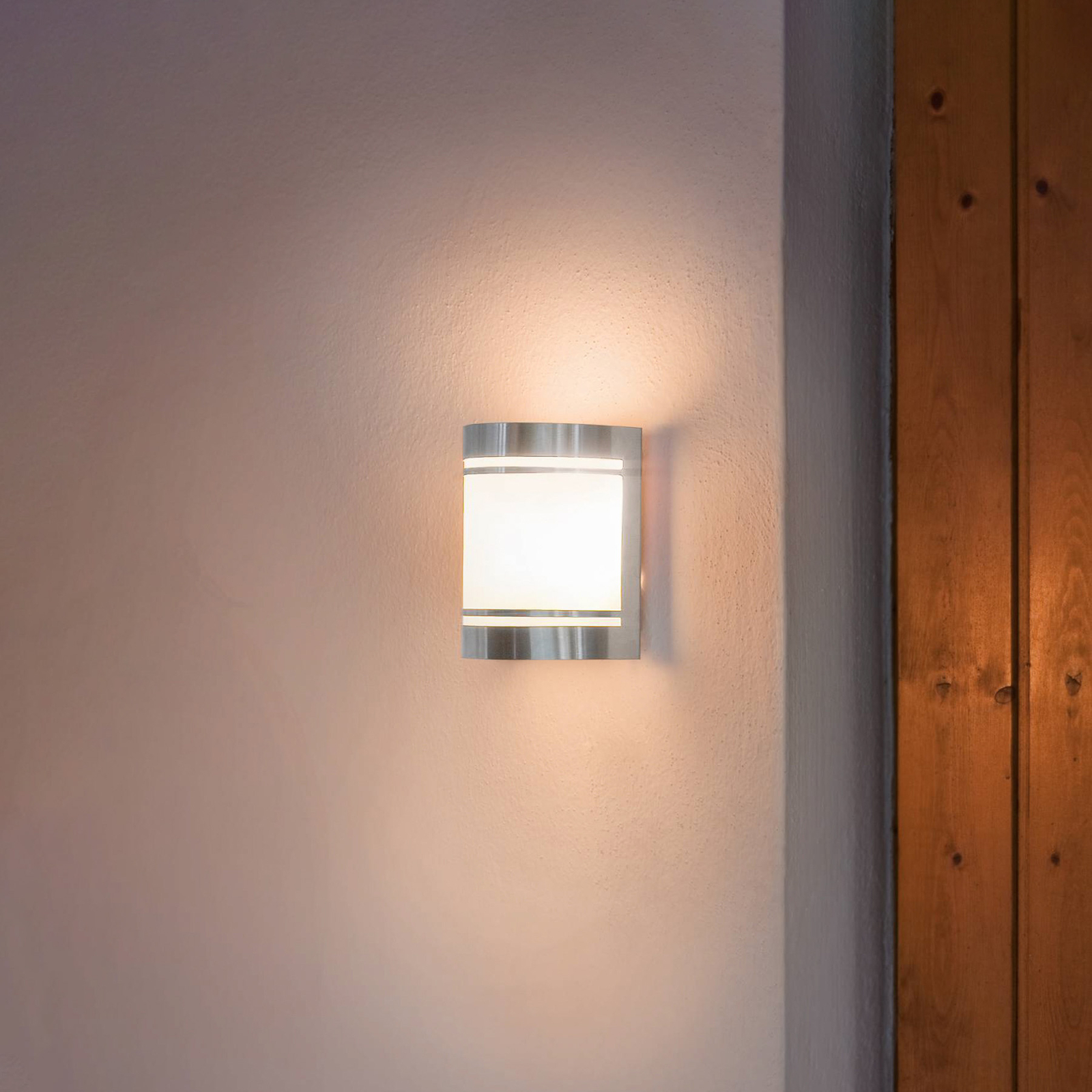 Cerno outdoor wall light, stainless steel