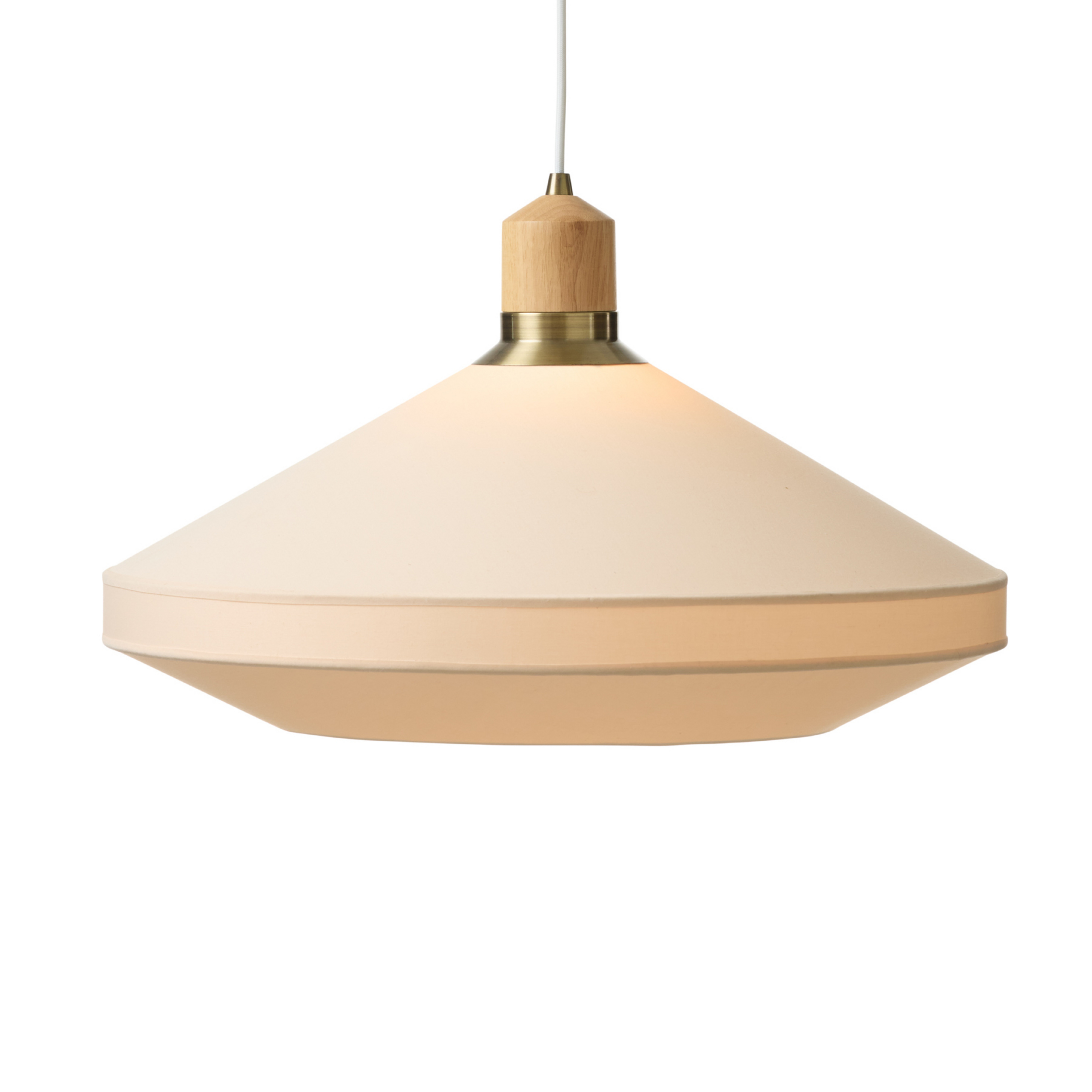 Suspension PARIS SOFT, crème, textile, Ø 56 cm - Halo Design