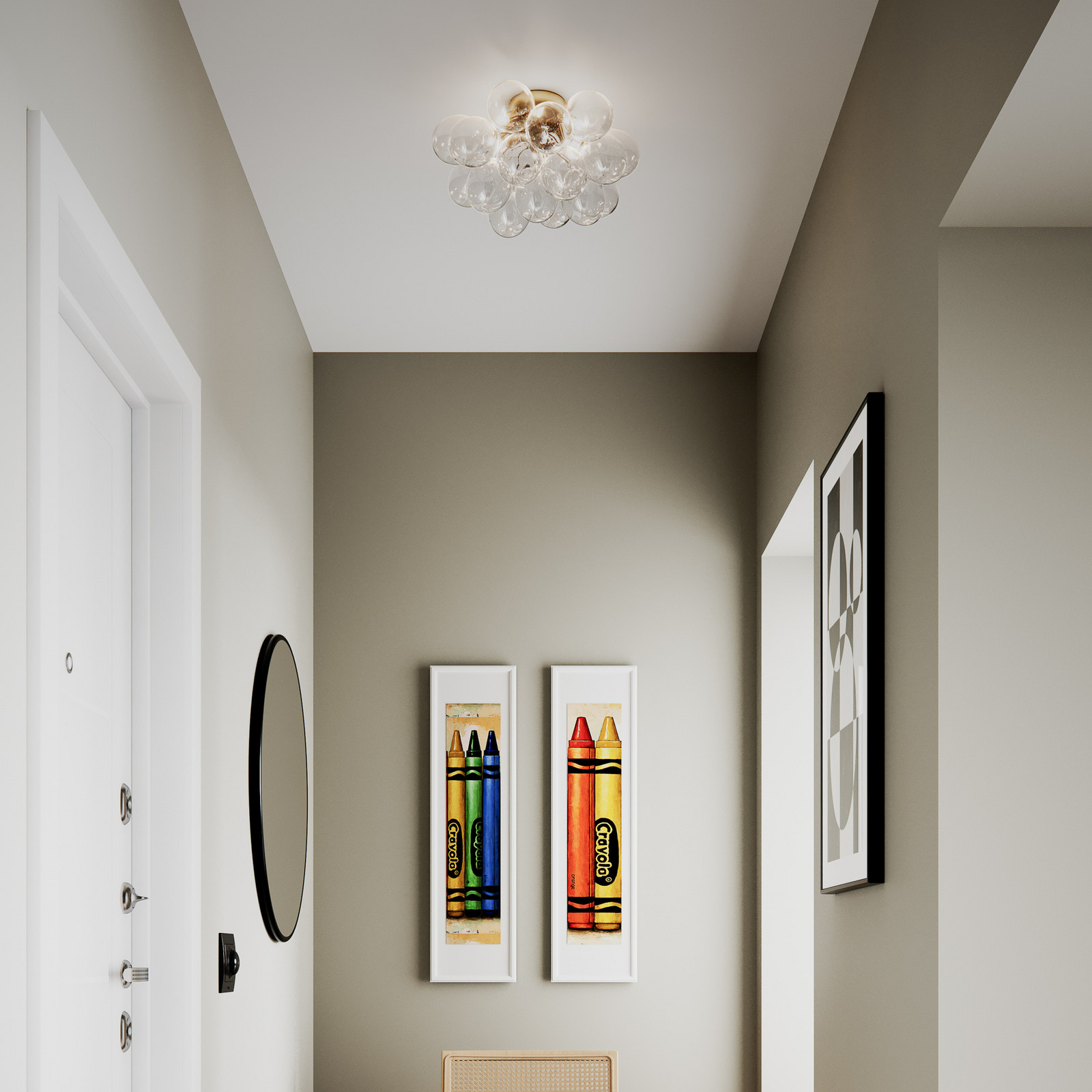 Alternativ bild 1 för by Rydéns, Gross plafond Ø50cm mässing/klarglas