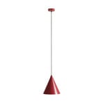 Hängeleuchte Form, weinrot, Metall, Ø 24 cm, Kegel, E27