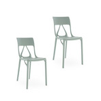 Chaises A.I. Lite, vert Hauteur 80 cm, lot de 2 - Kartell