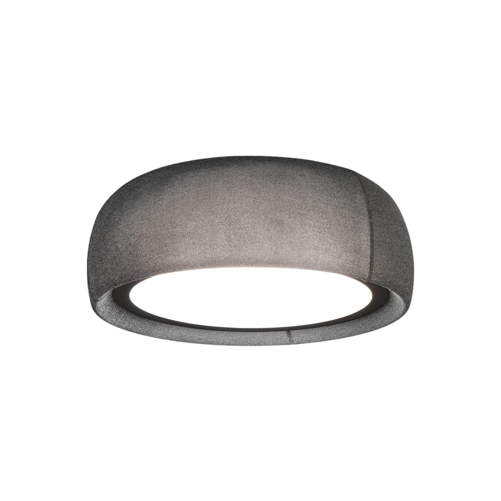 LEDS-C4 LED ceiling lamp Gong, grey, 2,700 K, Ø 61.2 cm