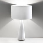 Lampe table Costa Rica abat-jour blanc, pied blanc