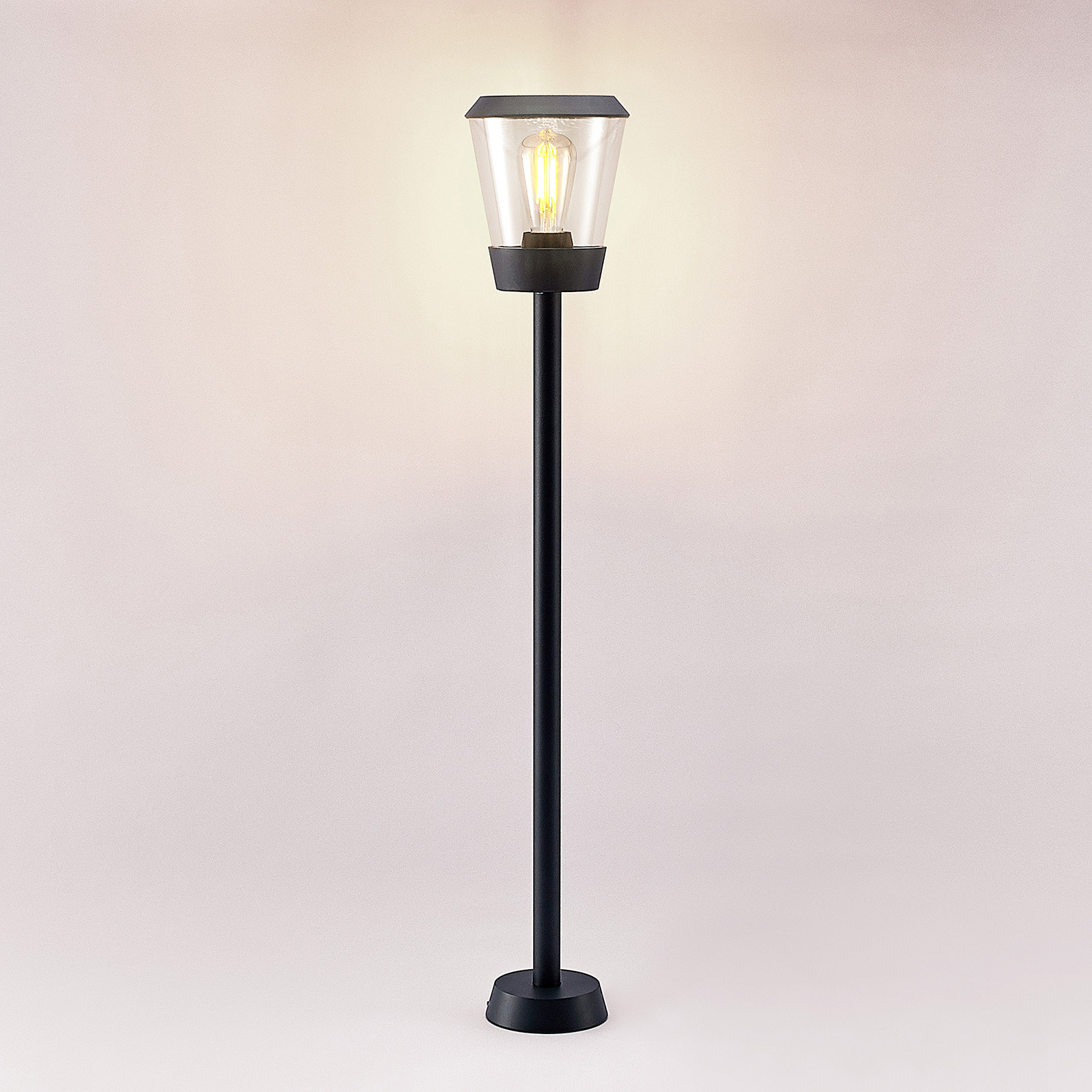 Lucande Fiene path light, 100 cm, aluminium, polycarbonate, E27, 23 W, energy efficiency: A++, H: 100 cm