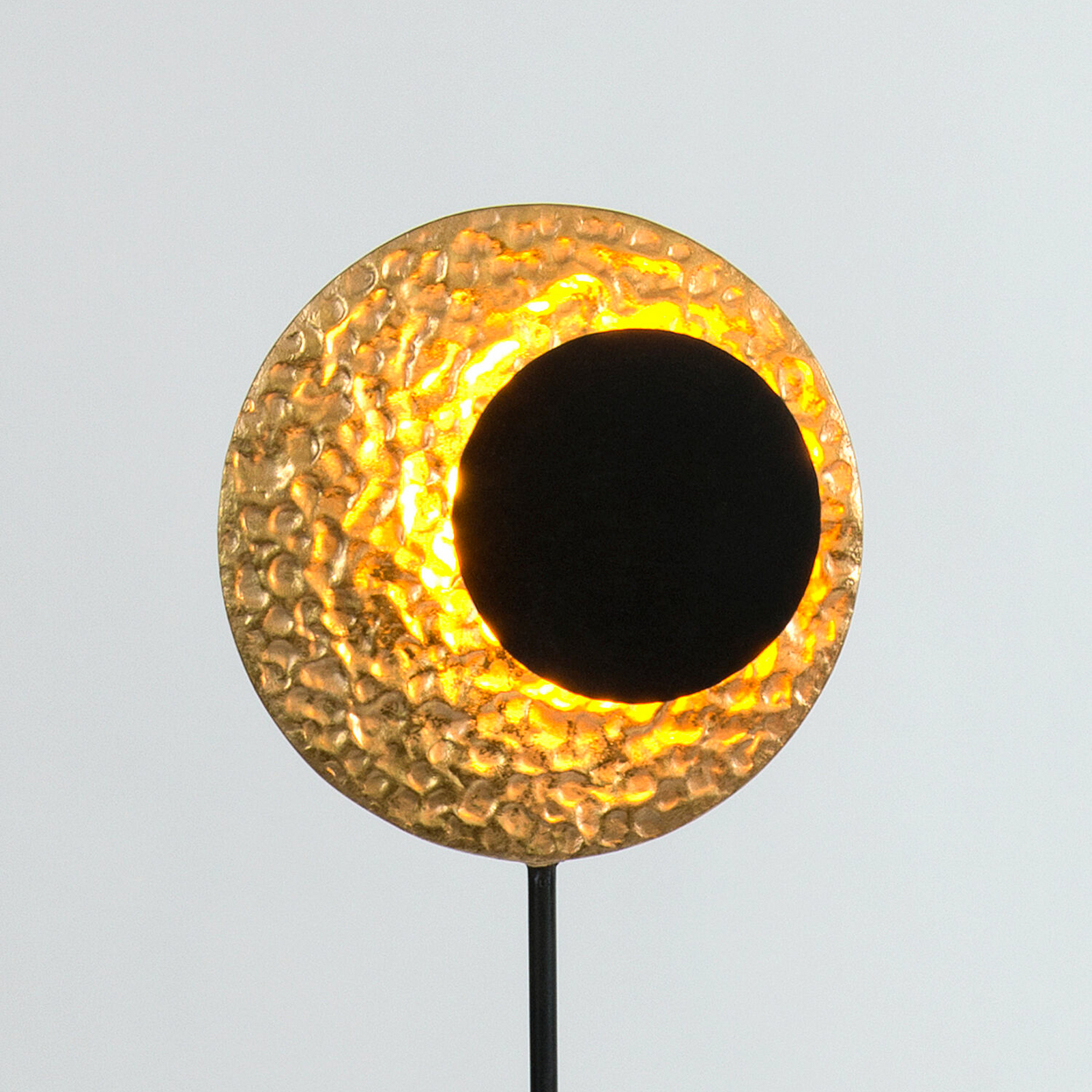 LED-lattiavalo INFINITY TERRA musta/kultainen, korkeus 132 cm, metallia