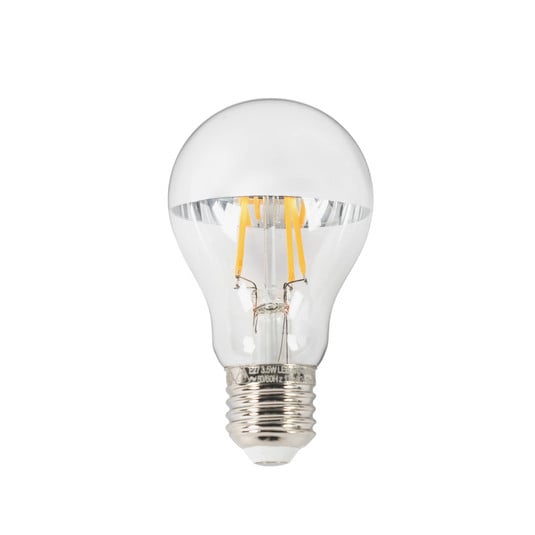 E27 3,5W ampoule à tête miroir LED A60, 2700K argenté