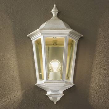 Außenwandlampe Puchberg, direkt, weiß-gold