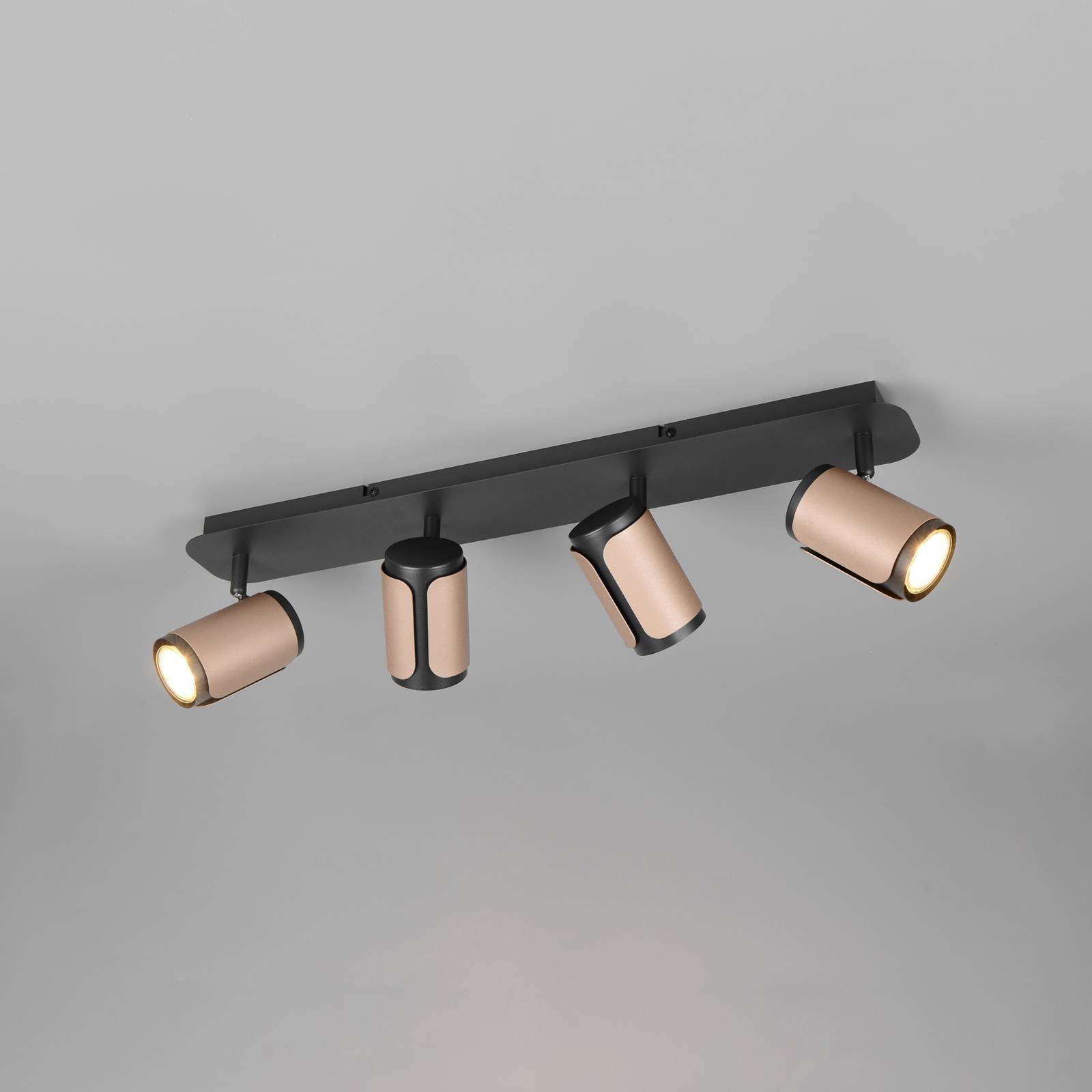Deckenstrahler Gillan, coffee, 4-flammig, Metall, GU10 günstig online kaufen