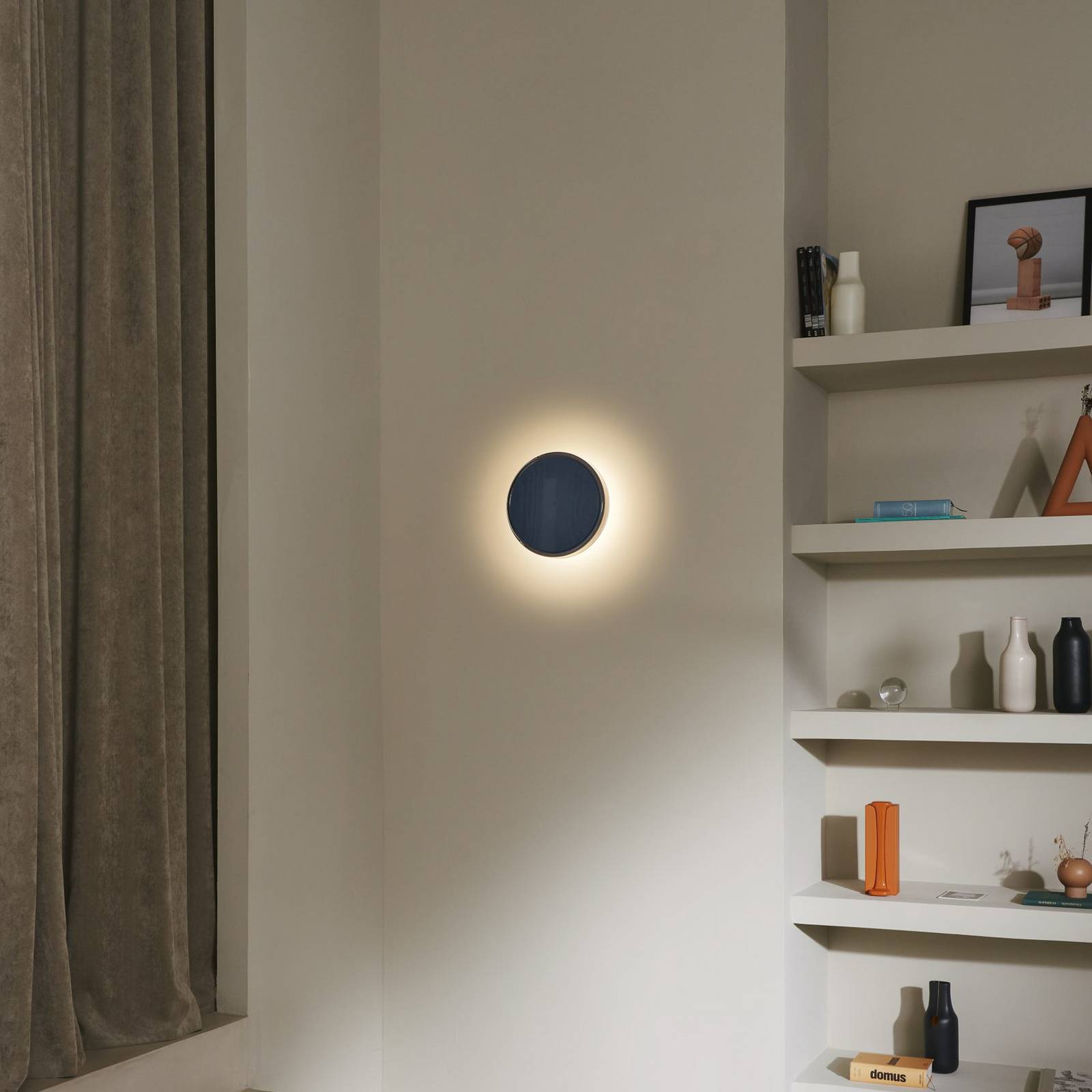 MARSET LED-Wandlampe Caramel, blau, Ø 38 cm, TRIAC, Glas günstig online kaufen