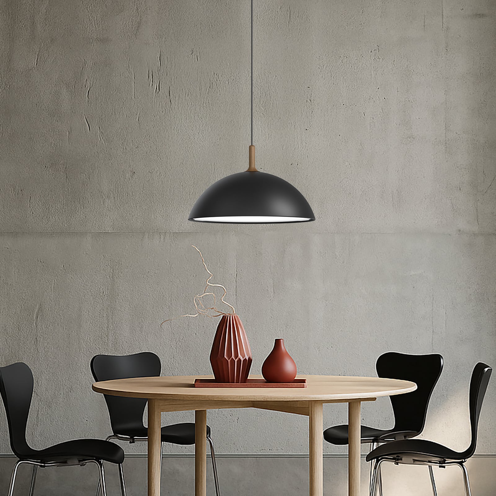 Bowl Pendelleuchte Matt Black - Herstal