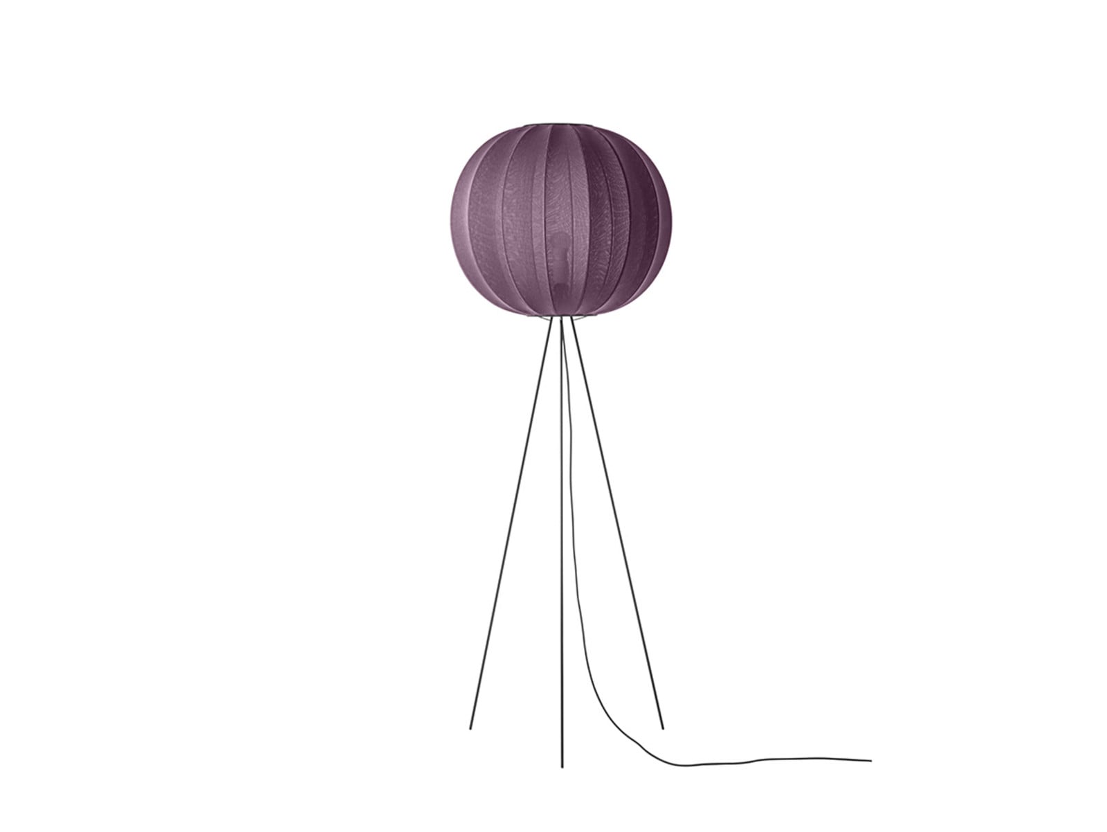 Knit-Wit 60 Round Gulvlampe Høy Burgundy - Made By Hand - Stue - Aluminium