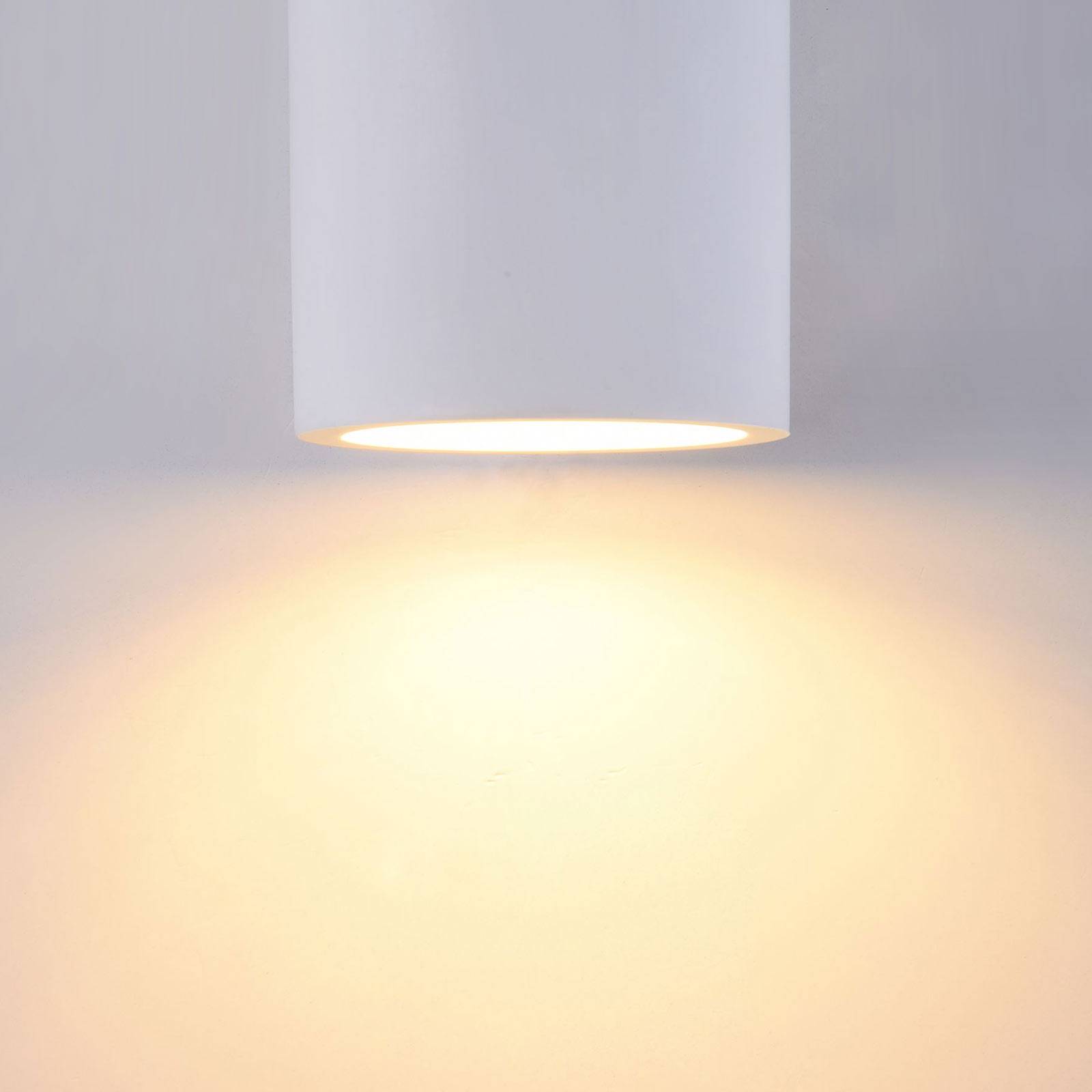 Lampa ścienna Parma z gipsu, 8x20 cm