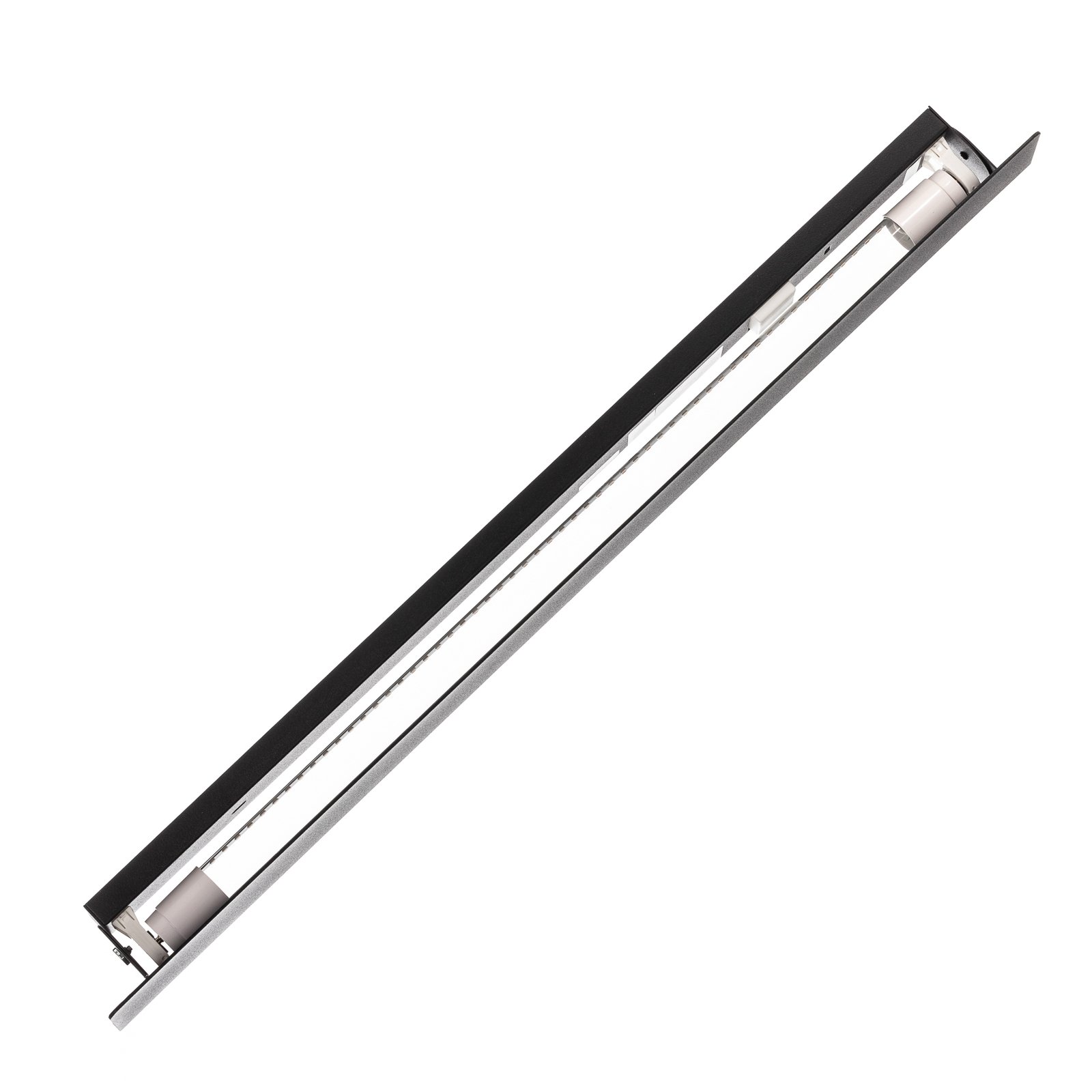 Wandlampe Wing, schwarz, Stahl, Schalter, 68 cm breit