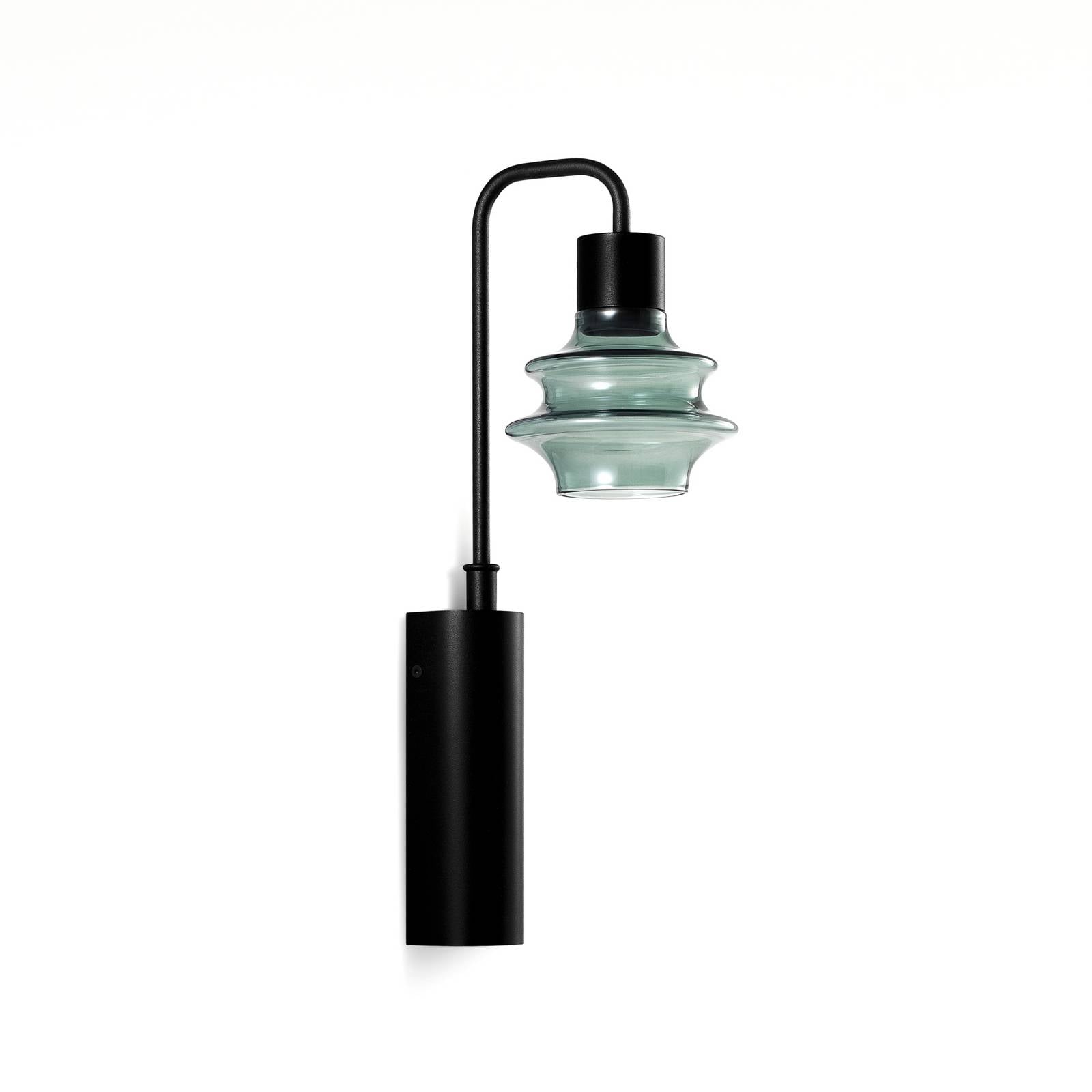 Bover LED-Wandleuchte Drop A/02, grün, Glas, 2.700 K