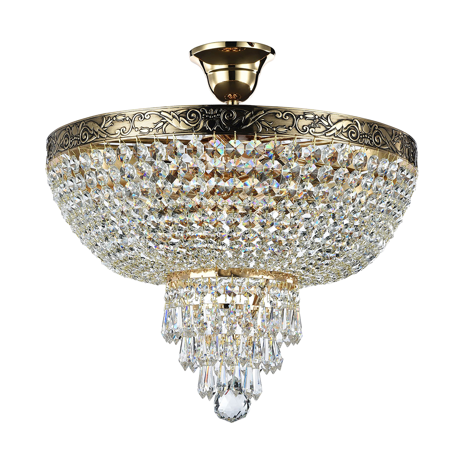 Maytoni Palace chandelier, crystal lampshade Lights.co.uk