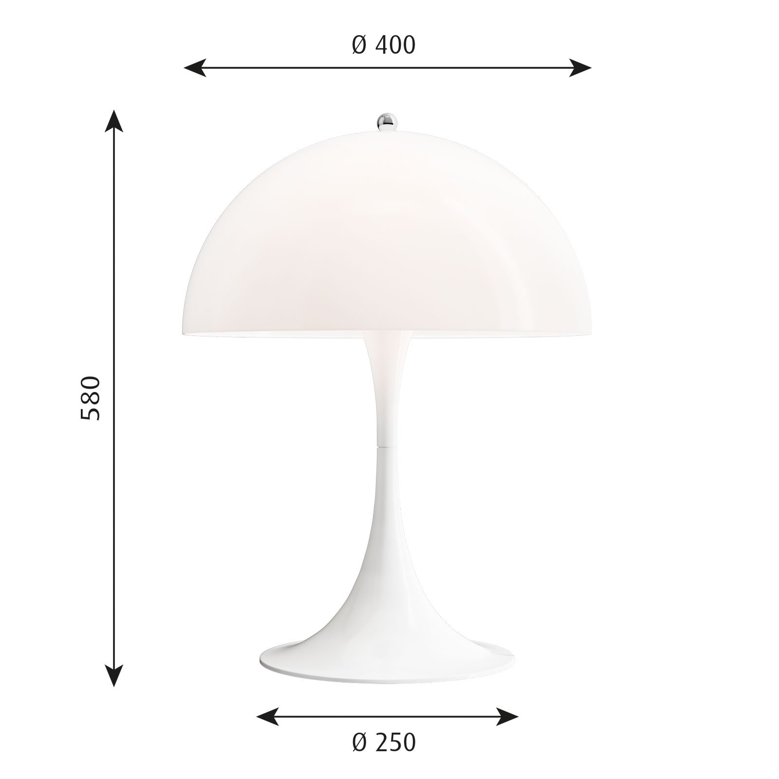 Panthella 250 Asztali Lámpa White - Louis Poulsen