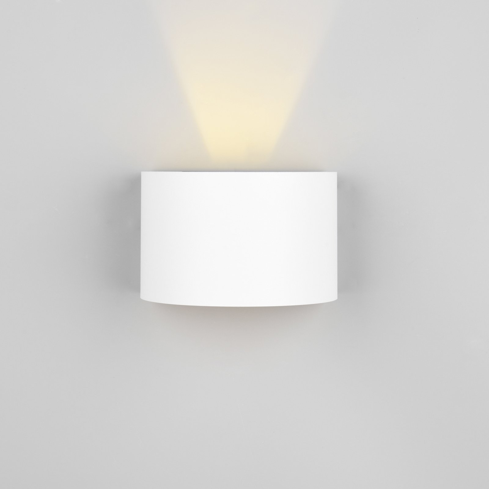 LED oppladbar utendørs vegglampe Talent, hvit, bredde 16 cm, sensor