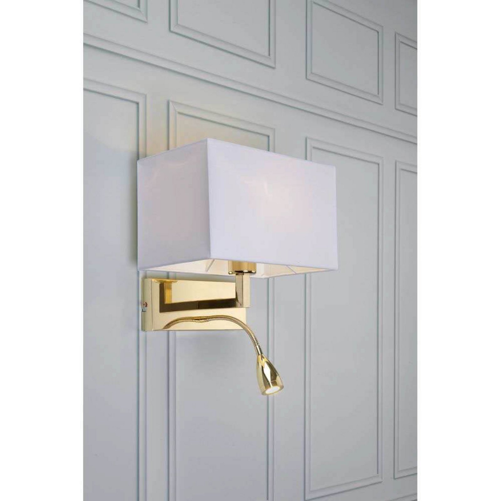 Savoy 2 Wandleuchte Brass/White - Markslöjd
