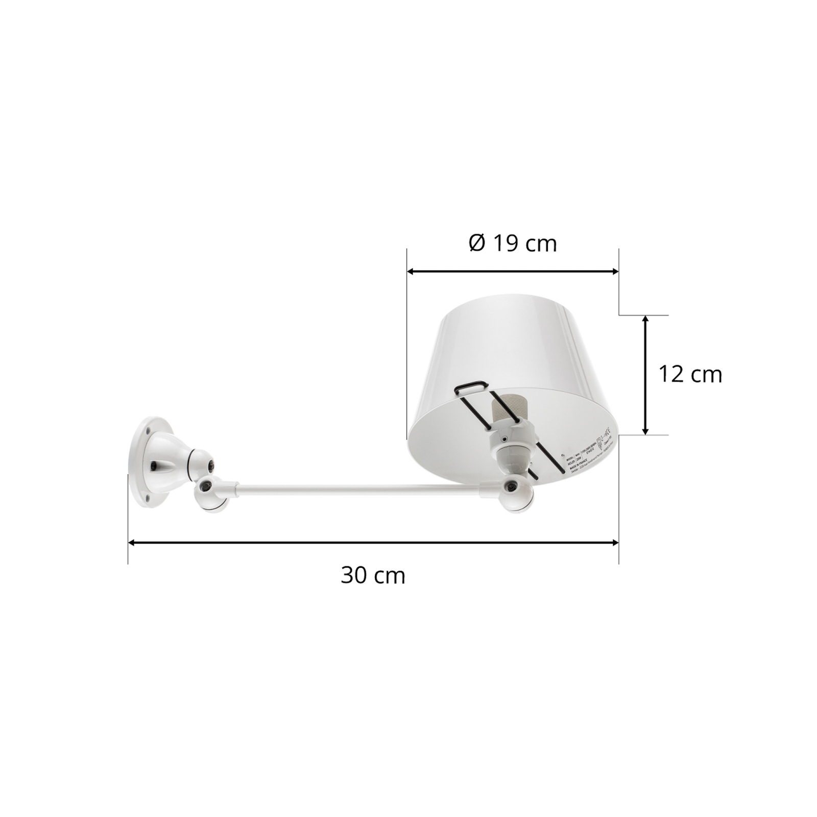 Jieldé Aicler AID301 articulated wall lamp white