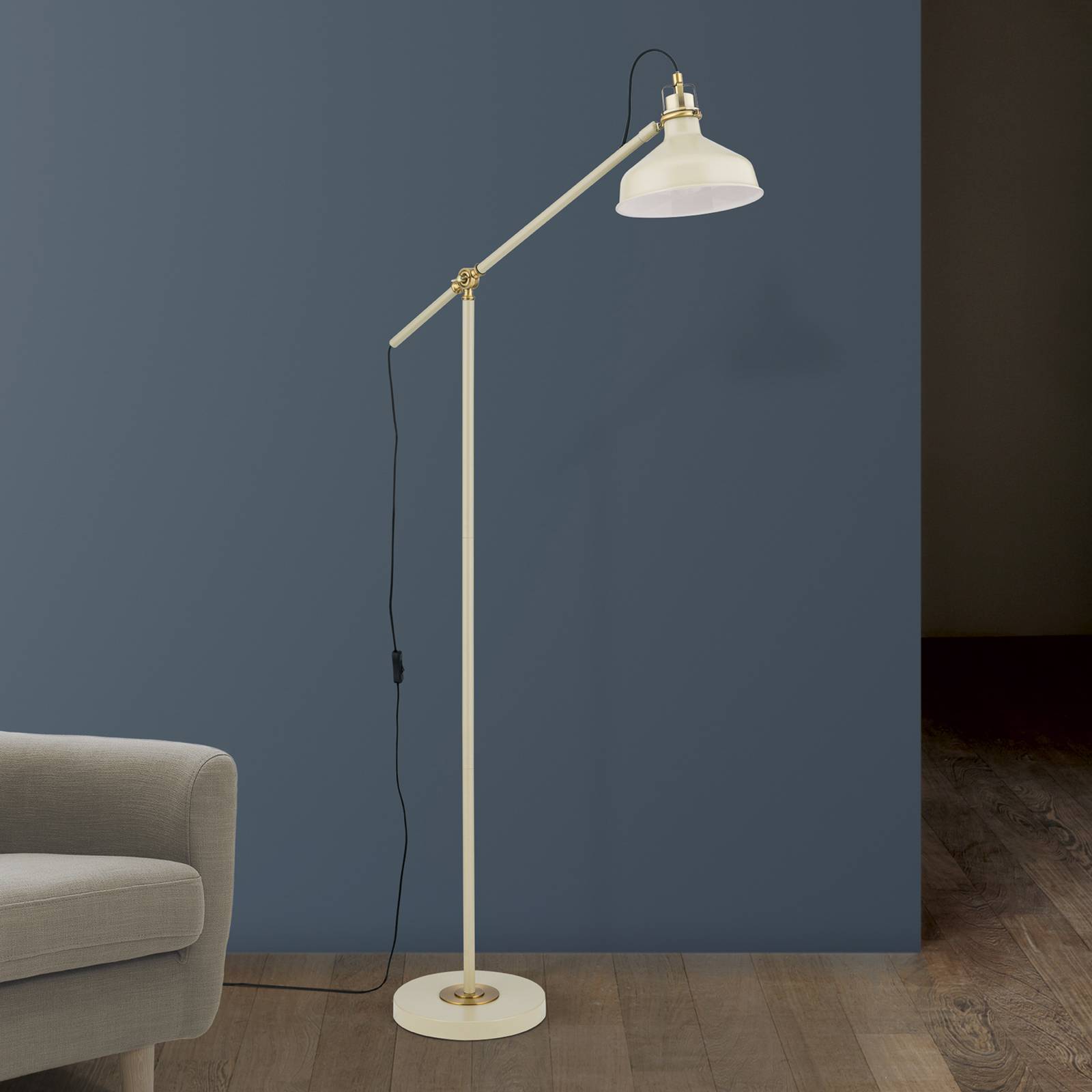 Stehlampe Schiller, khaki, Metall, 153 cm hoch, verstellbar günstig online kaufen