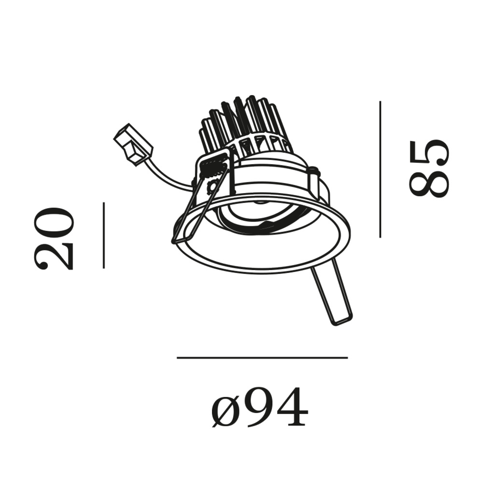 WEVER & DUCRÉ Deep Adjust zapuštěná 2 700K bílá