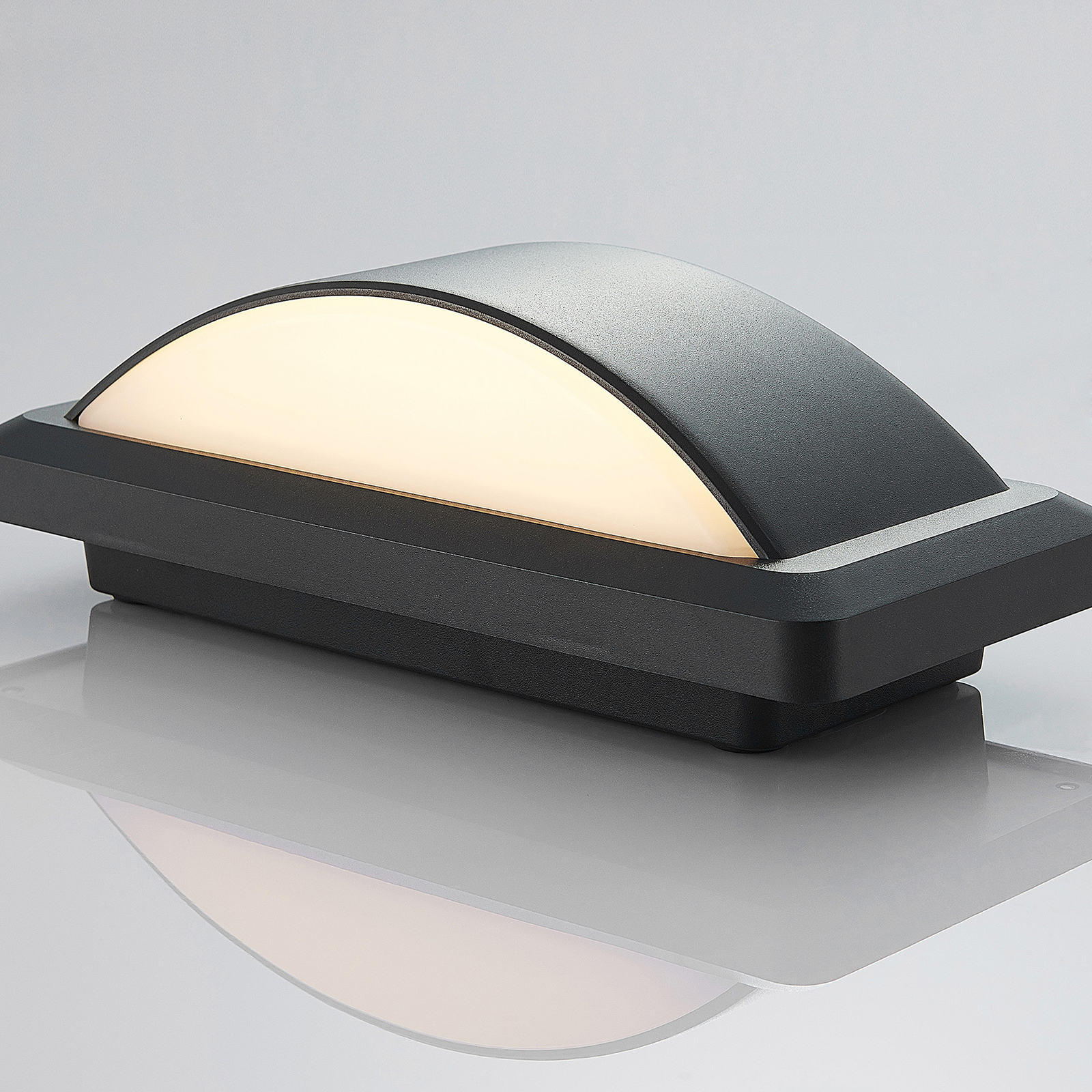 LED buitenwandlamp Iskia, brede strips Lampen24.be