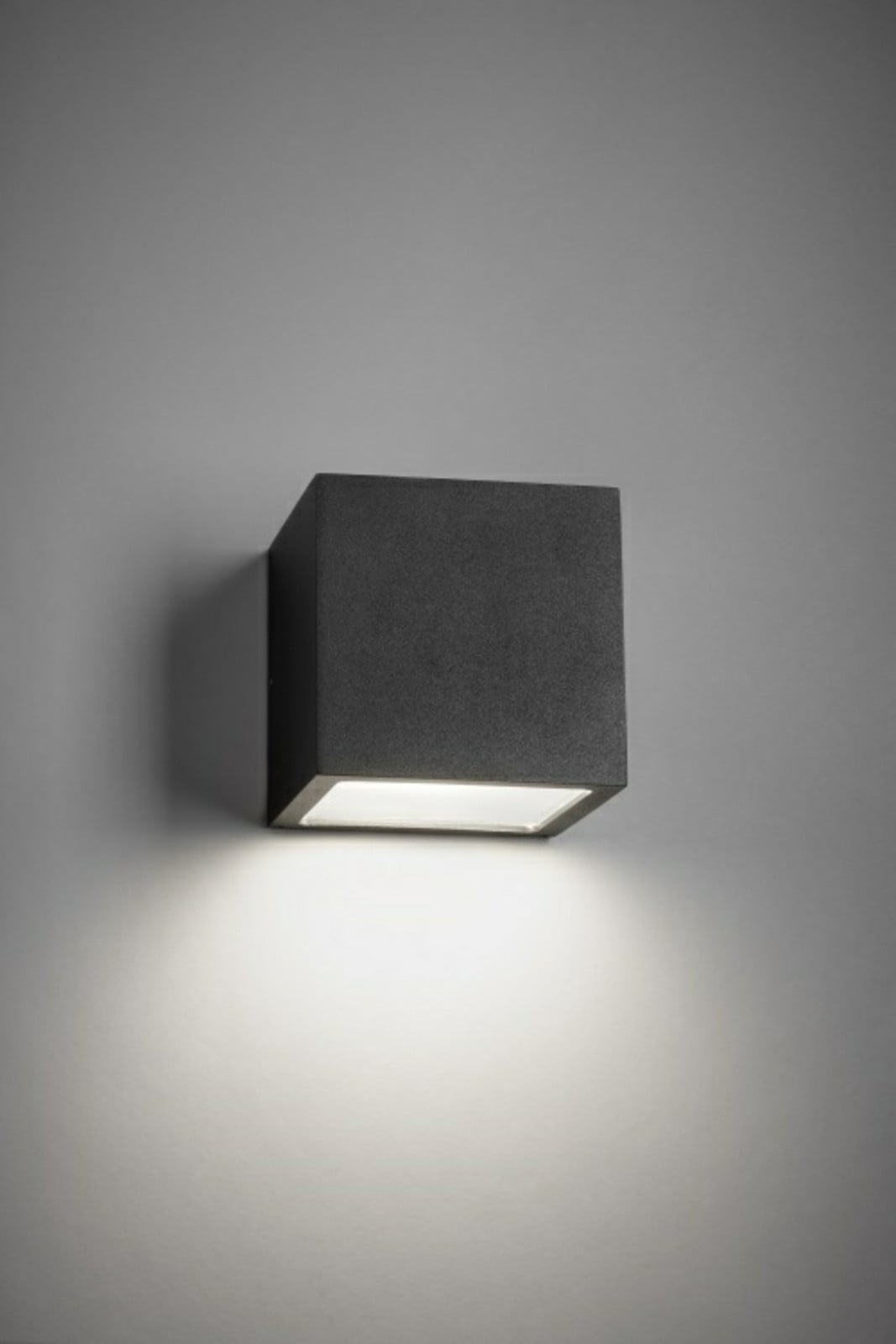 Cube LED Udendørs Væglampe 3000K Down Sort LIGHT-POINT - Terrasse - Aluminium