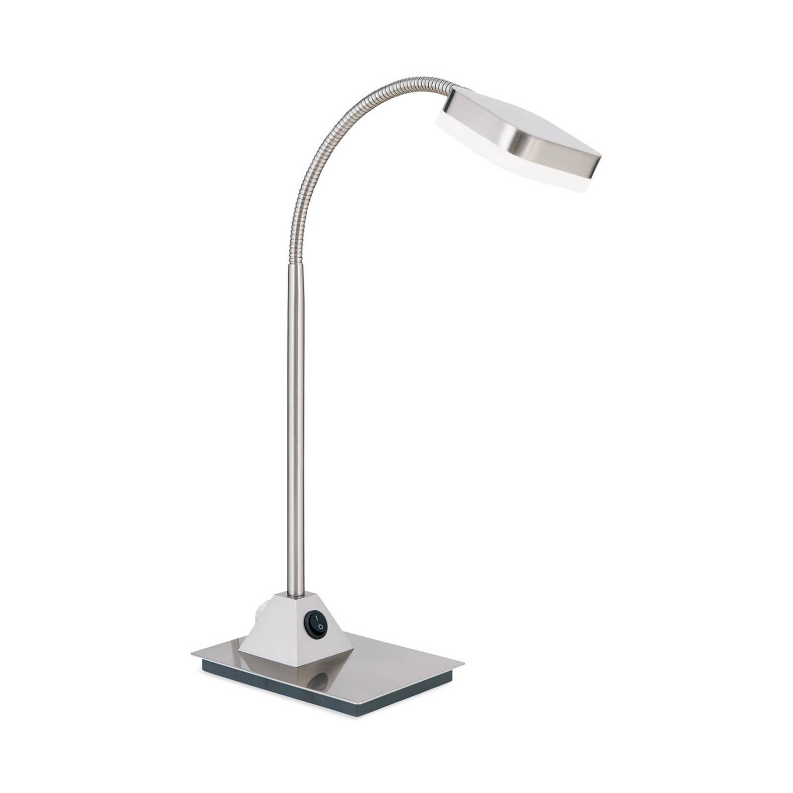 ORION LED-Tischleuchte Tobias nickel-matt