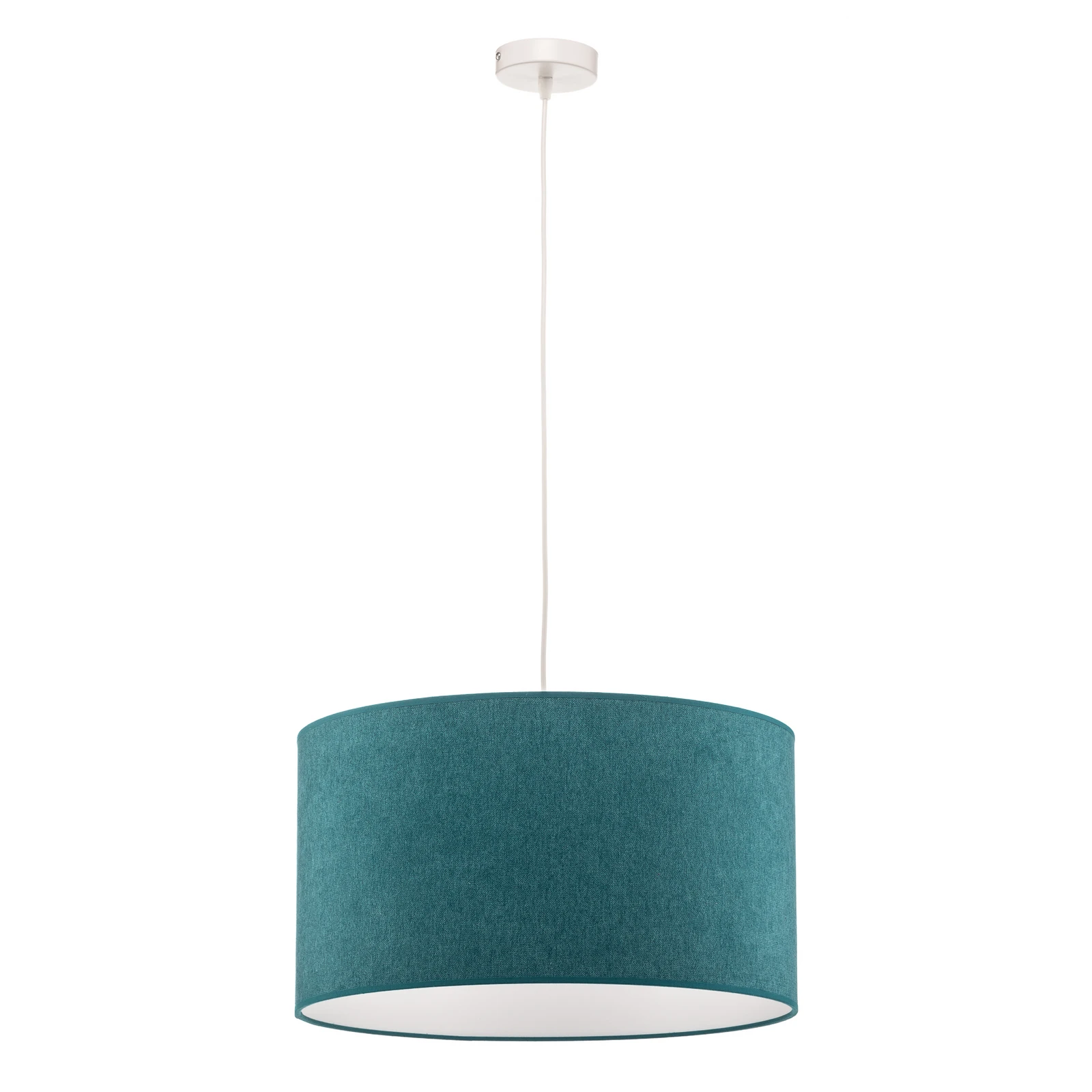 Lámpara colgante Bristol, diseño tejido, turquesa