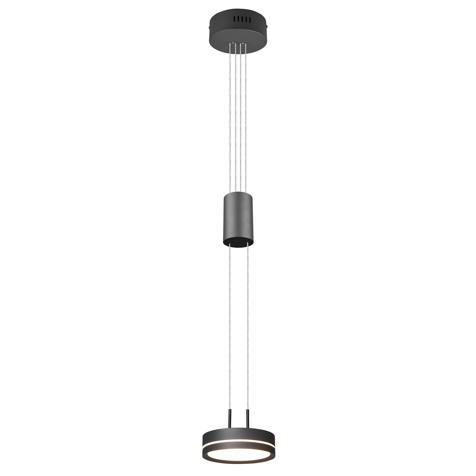 Lindby Eilika LED hanglamp 1-lamp antraciet