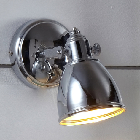 Wandleuchte Fjällbacka in glänzendem Chrom